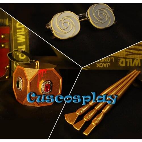 Game Identity V Survivor Edgar Valden Painter Cosplay Glasses Magic Cube Paint Brush Prop Golden Ratio Accessories for Cos Party