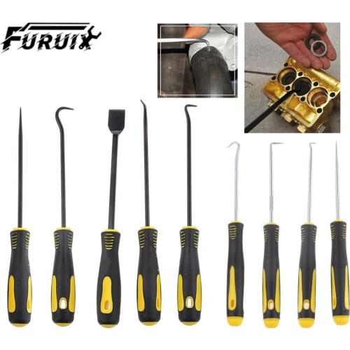 Furuix Tools 9Pcs Oil Seal Hook Set Car Maintenance Auto Repair Chrome Vanadium Steel Oil Seal Screwdriver Set Car Maintenance T