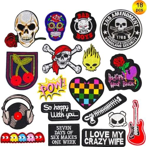 Exquisite and Cool Pattern Embroidery Cloth Stickers DIY Bags Clothing Accessories Decoration Supplies Patches