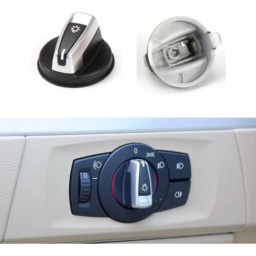 1PCS ABS Headlight Lamp Switch Knob Button Cap for BMW 1 3 Series E90 E91 X1 E84 E82 2005-2015 Automotive Interior