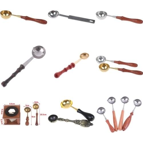 New Stove Pot Wax Spoon For Wax Seal Stamp Greeting Card Wax Seal Beads Sticks Warmer Melting Glue Furnace Tool Melting Furnace