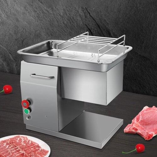 Desktop High Power Meat Slicer Cutter Stainless Steel Slicing Multifunctional Fresh Meat Slicing Machine