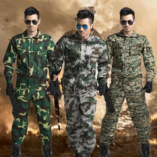 Men Outdoor Military Tactical Camouflage Jacket Suits Breathable Scratchproof Anti-Sweat Coats Climbing Training Camping Jacket