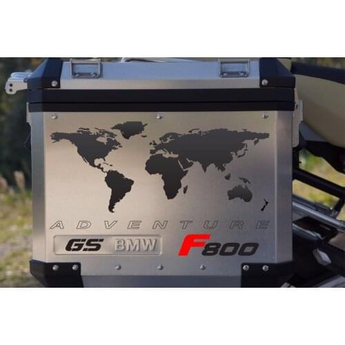 GS Motorcycle Decal Kit "F800 World Adventure Map" for Touratech Panniers