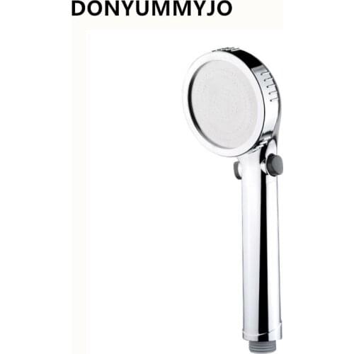 DONYUMMYJO 1pc Waterstop Shower Head Booster Water-saving Shower Nozzle A Key Water Control Flow Hand-held Spray