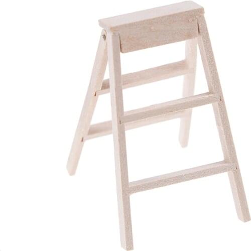 New 1:12 Dollhouse Miniature Furniture Wooden Ladder