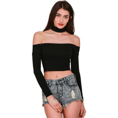 New 2020 Spring fashion off shoulder shirts tops,cheap clothing good quality cotton shirt,sexy slash neck long sleeve shirts
