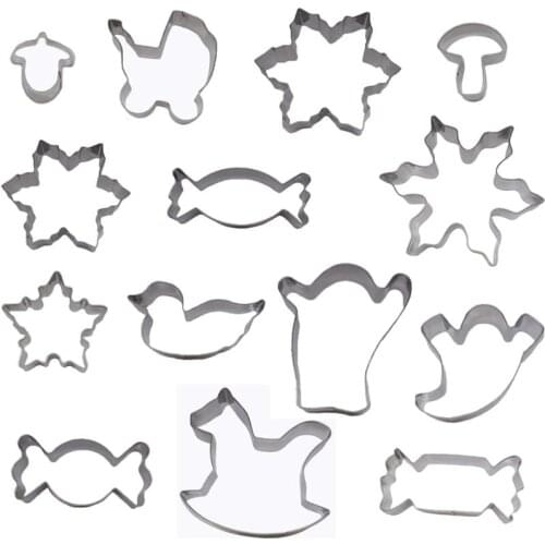 Cookie Cutter Biscuit Press Stamp Embosser Sugar Pasty Cake DIY Baking Mould Baking Tools stainless steel
