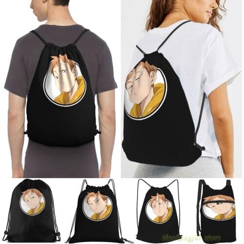 Seven Deadly Sins - King (Sin Of Sloth) Men Outdoor Travel Gym Bag Waterproof Drawstring Backpack Women Fitness Sackpack Bag