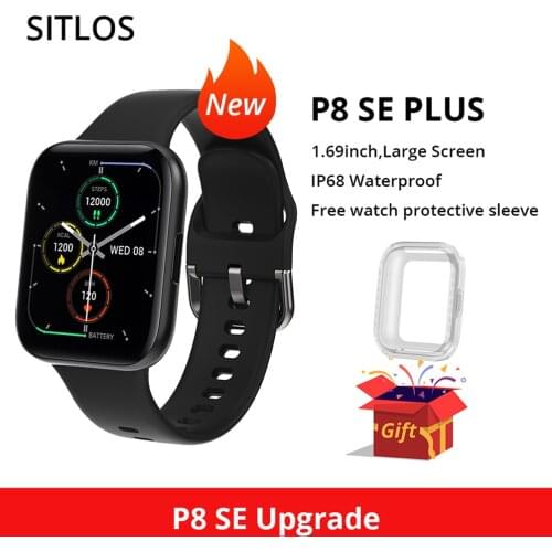 SITLOS 2020 P8 SE 1.4 Inch Smartwatch Men Full Touch Multi-Sport Mode With Smart Watch Women Heart Rate Monitor For iOS Android