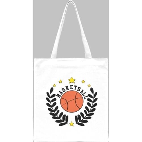 Women Shoulder Bags Basketball Printing Fashion University Book Handbag Canvas Cartoon New Korean Style Tote Bag