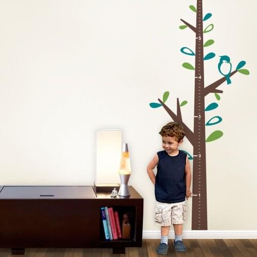 Growth Chart Tree Wall Decal Baby Room Nursery Wall Art Home Decor Living Room Removable Vinyl Wall Stickers For Kids Room A404