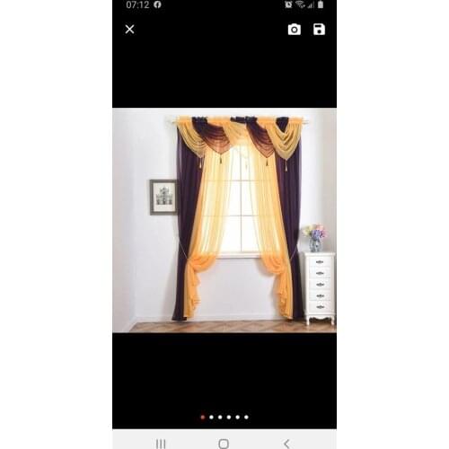 Curtains for living room modern sheer kitchen cortinas luxury tulle drape panel and waterfall valance hilton window treatment