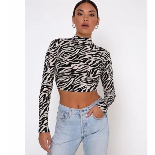 Women Sexy High Street Dragon Printed Backless T-Shirts Crop Top Long Sleeve Bandage Tops High Neck Lace Up Shirt Graphic Tees