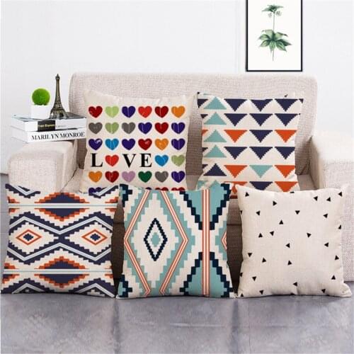 ZXZXOON Decorative Pillow Case Geometric Polyester Cushion Cover For Sofa Home Decor Capa De Almofadas 45x45cm