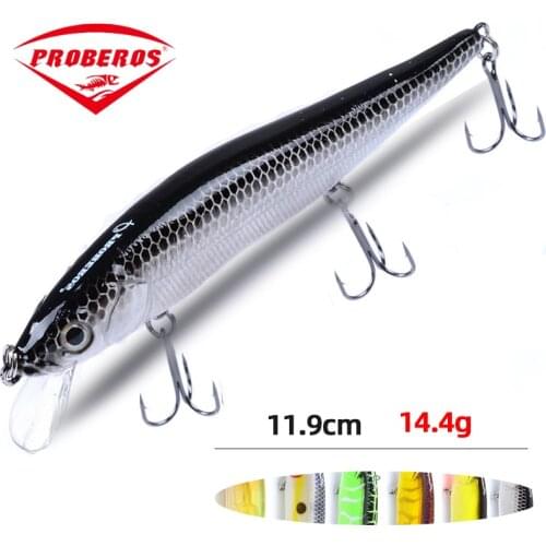 1pcs 14.4g 11.9cm Fishing Lures Minnow Wobbler Floating Bass Trolling Artificial Hard Bait Crankbait Carp Pesca Fishing Tackle