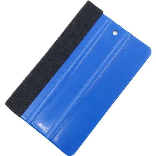 1PCS Car Vinyl Film wrapping tools Blue Scraper squeegee with felt edge size 12.5cm*8cm Car Styling Stickers Accessories