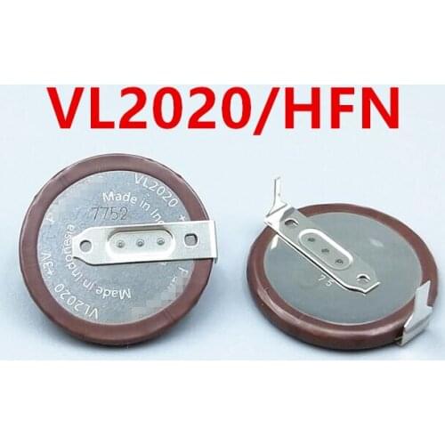 10PCS 100% Original VL2020 3V 20mAh coin type rechargeable 180 degrees lithium button VL2020/HFN
