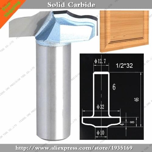 12.7mm*32mm,1 pcs,Free shipping CNC Engraving Woodworking Milling Cutter,Solid carbide End Mill,cabinet,cupboard,door Router Bit