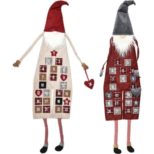120cm Christmas Advent Calendar Faceless Doll Tree Wall Hanging Decorations Xmas Gifts Christmas Decoration For Indoor Home