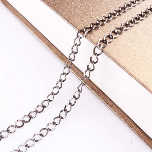 3FT(90cm) Metal Purse Necklace Chain Strap Handle Handle Replacement For Handbag Necklaces Accessories Bag belts decoration DIY
