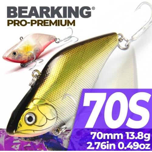 Bearking 5pcs/lot Only for promotion Quality A+ fishing lures 70mm/13.8g vib 5 different colors each lot free shipping