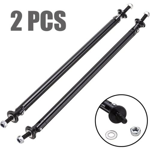 2pcs Black 200mm Adjustable Front Bumper Lip Splitter Rod Bar Support For Racing Car Auto DIY Accessories Parts