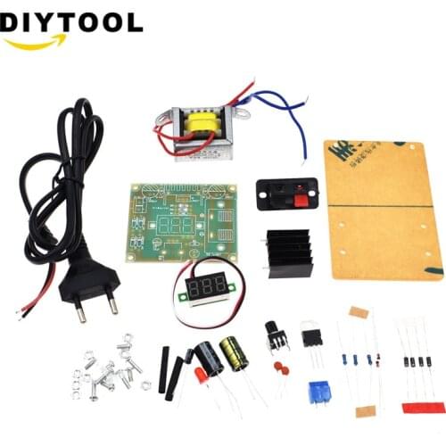 DIY LM317 Adjustable Voltage Power Supply Board Learning Kit with case learn kit