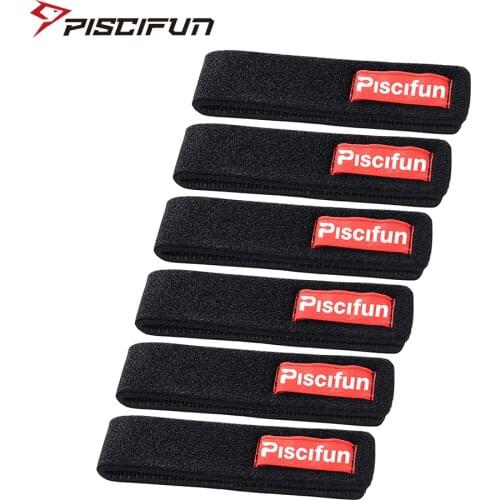 Fishing Rod Tie 6Pcs/Lot Fishing Rod Tackle Rod Strap Belt Tie Bait Casting Spinning Rods Holder Wrap Bag Fishing Accessories