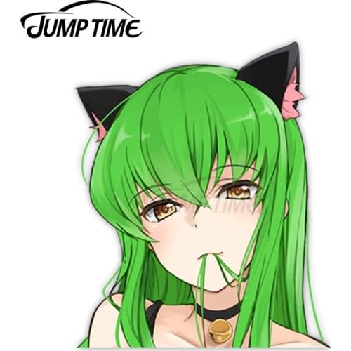 Jump Time Code Geass C.C. 12 Sexy Big Head Anime Girl Vinyl Decal Waifu Peeker Car Stickers