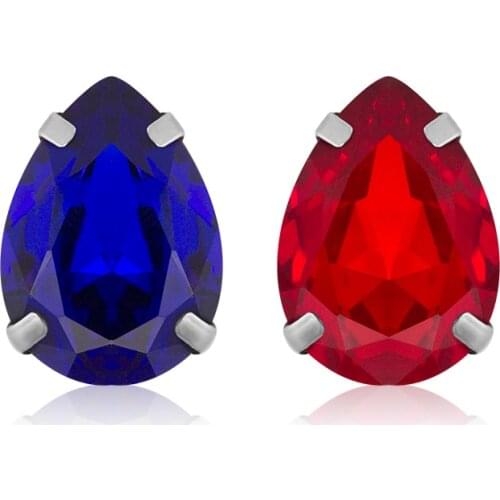 Colorful Tear Drop Crystal Sew on Stones With Thickened Copper Claws Crystal Rhinestones Flatback Sew on Clothes Decoration