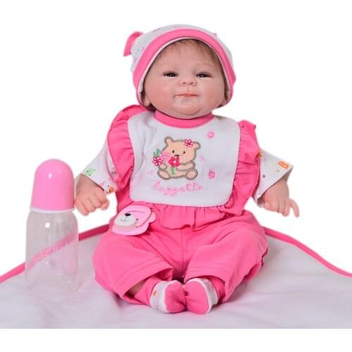 Special Reborn Dolls Newborn 17 inch Realistic Silicone Doll Reborns Soft Vinyl Cloth Body 43 cm Fashion Girl Baby Toy Birthday