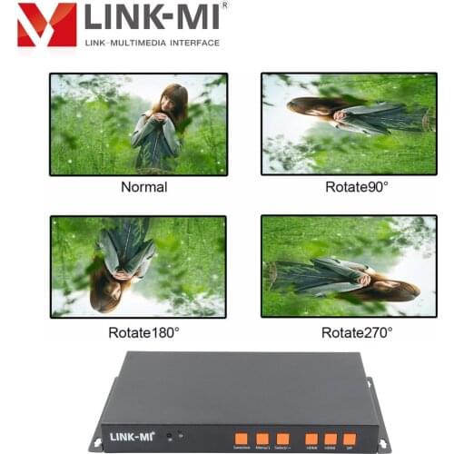 LINK-MI R90 HDMI 90 Degree Video Rotator 180 270 Degree HDMI/Mobile/DP Signal Wall Controller 1080P for LCD/Smart Phones Tablet