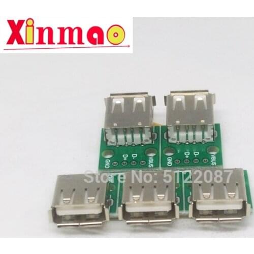 USB 2.0 Mother Seat To DIP 4P Direct Connect Board Has Welded The Power Supply Data Line Of Mobile Phone USB-03 Female Seat NEW