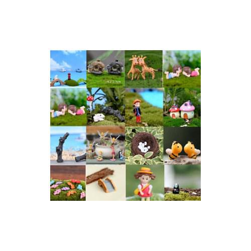 Mini Decoration Dollhouse Figurines Miniatures Fairy Landscape Plant Terrarium Figurine Bonsai Garden Decor