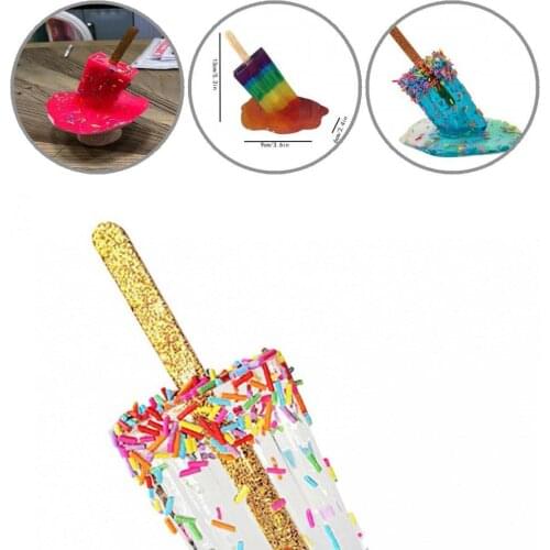 Mini Funny Melting Ice Cream Sculpture Art Craft Durable Table Ornament Eco-friendly for Window