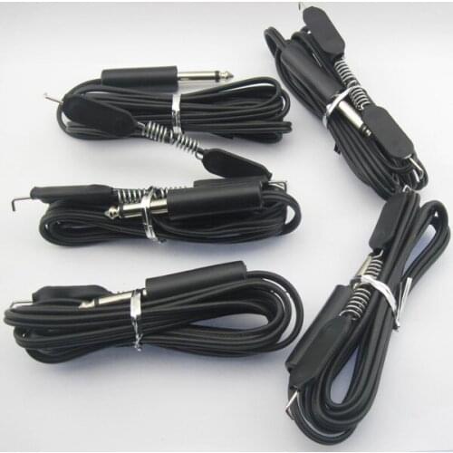 Wholesale Price Black 5PCS Tattoo Machine Clip Cords For Tattoo Eyebrow Power Cord Supply