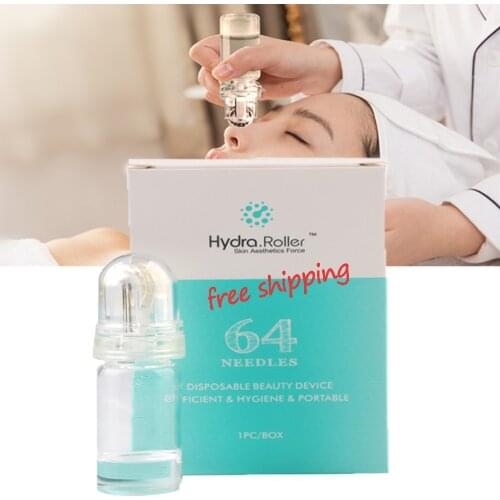 Wholesale Hydra Roller 64 Micro Titanium Needle Tips Derma Needles Skin Care Anti Aging Whitening Bottle Roller Serum Reusable