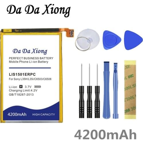 Original Da Da Xiong 4200mAh LIS1501ERPC Li-ion Phone Battery for Sony Ericsson Xperia ZL L35H lt35i C6503 C6506 C6502