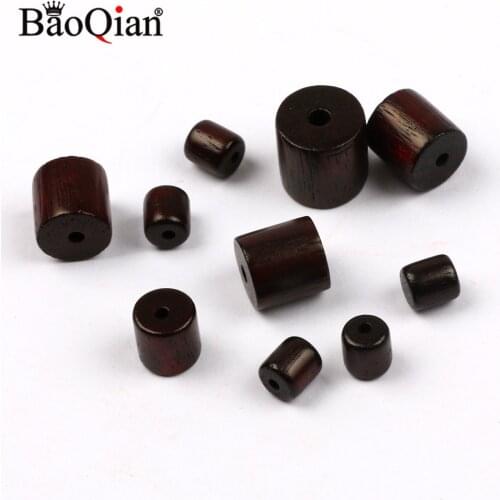 6/8/10/12mm Sandalwood Cylindrical Wooden Beads DIY Wood Crafts Ornaments For Home Decoration Jewelry Handicrafts Kids Gift