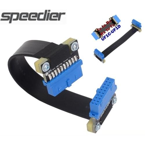 Brand New FPV USB 3.0 To 19/20Pin 90 Degree Riser Card Adapter FPC Ribbon Flat USB3.0 Cable For Multicopter Aerial Photography