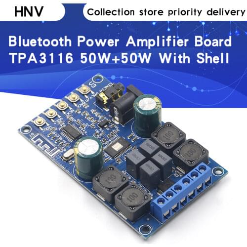 TPA3116 50W+50W 2.0 Audio Wireless Bluetooth Stereo Digital power amplifier Board With Shell