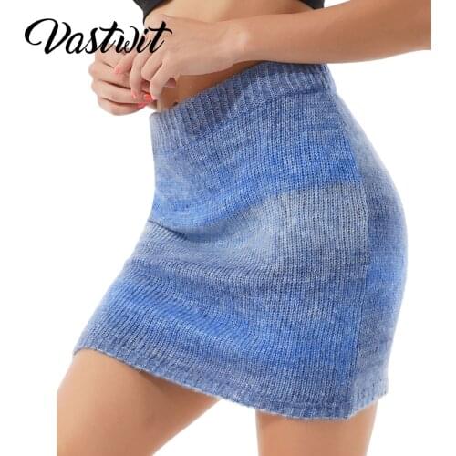 Tie-Dye Knit Mini Skirts Summer Sexy Beach Partywear Sweater Skirt Short Bodycon Bottom Y2k Harajuku Fashion 2021 Hot