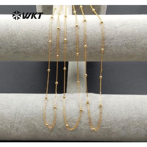 WT-N1058 Fashion Brass Necklace With Best Gold Electroplate For Women Necklace And Necklace Findings With Brass Beads Necklace