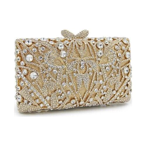 Women silver Crystal diamond Clutch Evening Bag Mini Metal Minaudier Clutches Wedding Party Bridal Shoulder Handbag Purse gifts