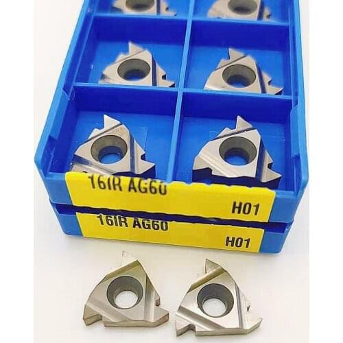 10PCS 16IR 16ER AG60 H01 insert carbide aluminum thread cutter indexable insert internal turning tool woodworking tool CNC
