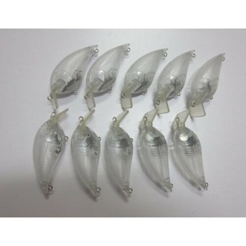 10pcs Unpainted Crank bait Fishing Lure Body 3 1/8 Inch 1/2 OZ Blank lures 8127