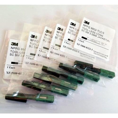 100 pieces/box 3M 8802-TLC/3 SC APC Fiber Fast Connector SC APC Single Fiber optic quick connector SC Connector Use FTTH