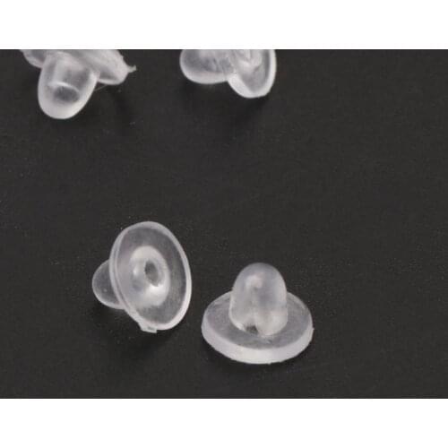 100Pcs Clear Anti-Pain Rubber Clip On Earring Super Soft Silicone Cushion Pads