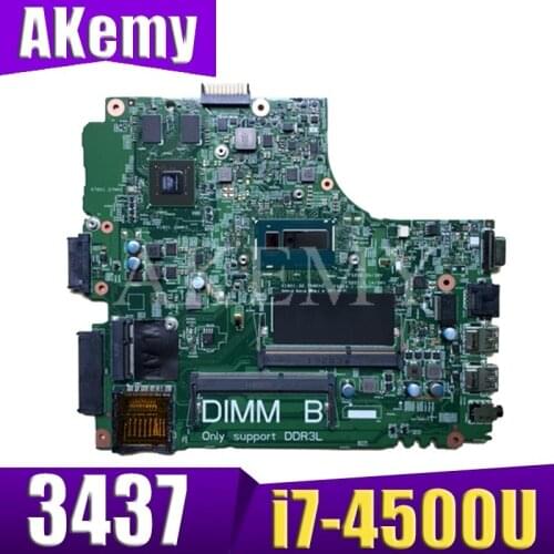 12307-2 PWB VKJ89 REV: A00 For DELL 5437 3437 notebook motherboard CPU i7 4500U GT740M 2G DDR3 100% test work